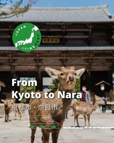 Discover the train route from Kyoto to Nara 