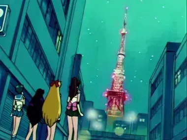 La Tokyo Tower telle que présentée dans l'animé Sailor Moon