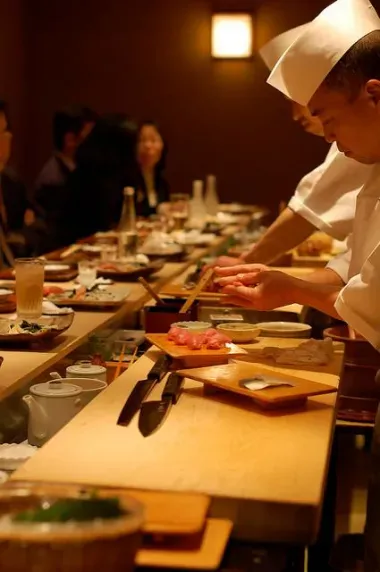 Le restaurant de sushis Kyubey, dans le quartier de Ginza, à Tokyo.