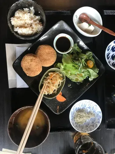 Healthy meal in Tsubame cafe, Kamakura