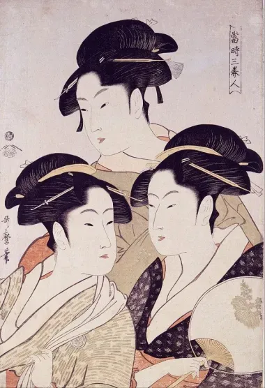 Tres bellezas de nuestro tiempo, Kitagawa Utamaro, 1793