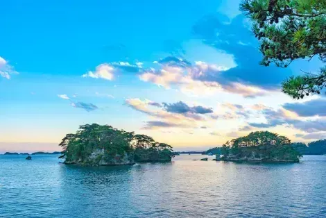 Bahía de Matsushima al anochecer. Uno de los tres puntos de vista de Japón