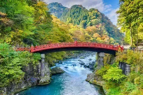 Japanese style bridge in Nikko