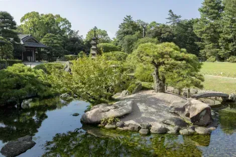 Korakuen Garden, einer der drei schönsten japanischen Gärten, zusammen mit Okayama Castle