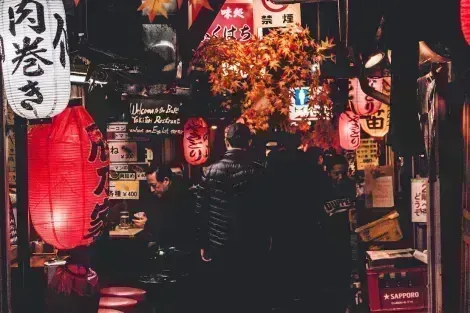 Yakitori restaurant alley in Shinjuku, Tokyo
