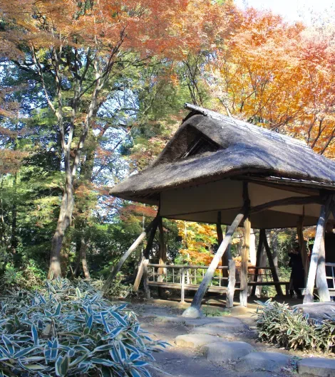 La pavillon Tsutsuji-Chaya du jardin Rikugi-en