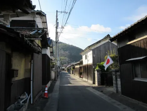 Las calles del barrio histórico Yuge, en Kamijima.