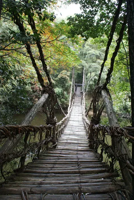Le pont Kazura à Shikoku Mura