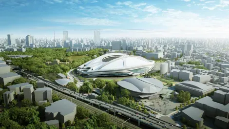 Le New National Stadium à Tokyo