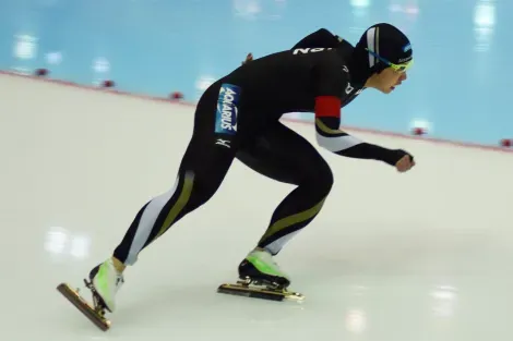 Nao Kodaira, championne olympique de patinage vitesse, en 2016
