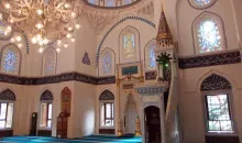 Inside the Tokyo Camii mosque, the largest in Japan.