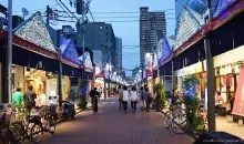 La rue des monjayaki de Tsukishima à Tokyo