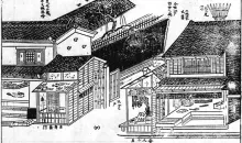 Dessin d'une machiya à l'ère d'Edo (1603-1868)