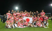 Les Brave Blossoms lors de la coupe du monde de rugby en 2015