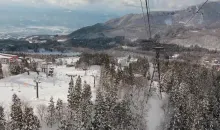 Vue du domaine skiable de Zao depuis un téléphérique