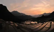 Les rizières au milieu des montagnes