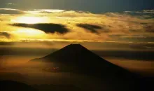 Coucher de soleil au Mont Fuji